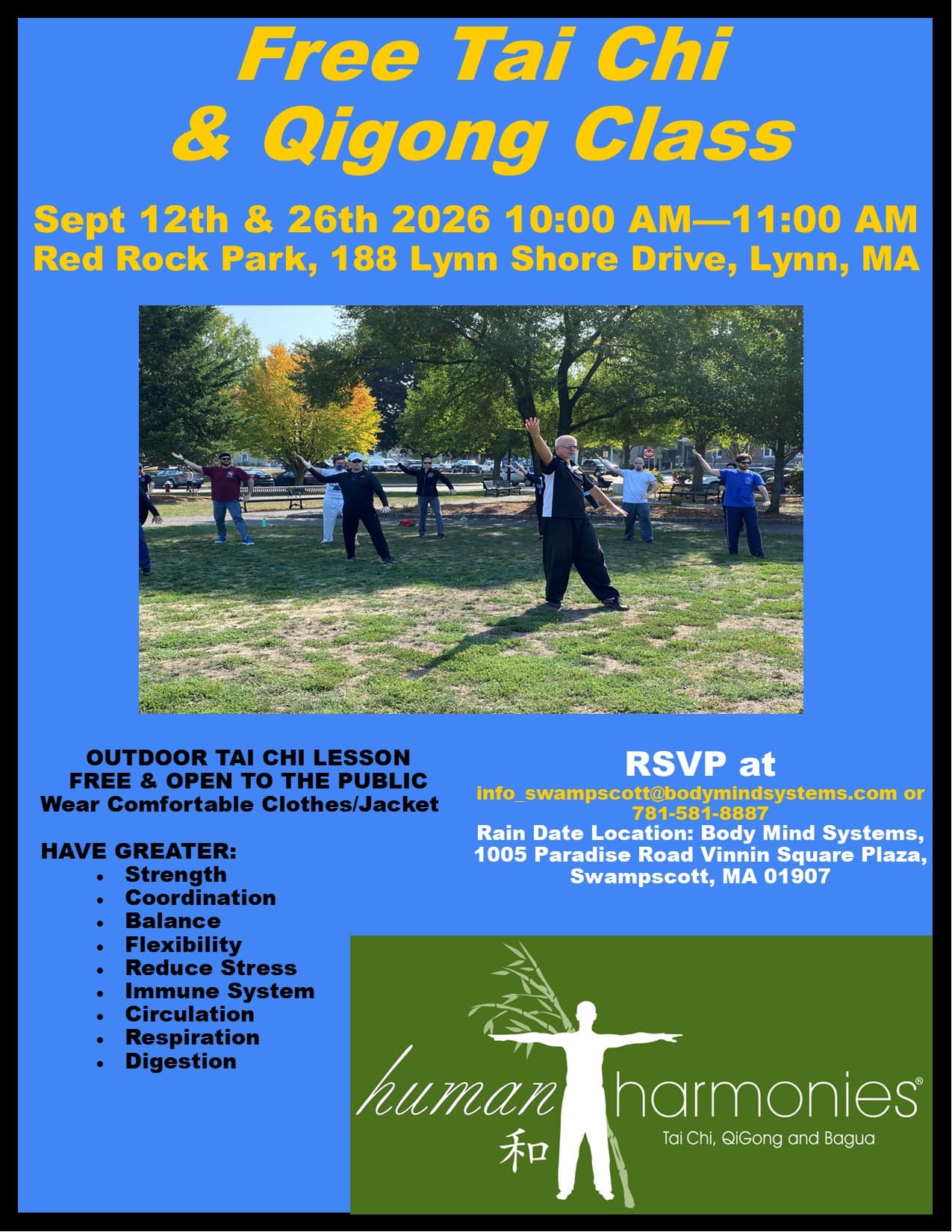 Free Tai Chi and Qi Gong Class