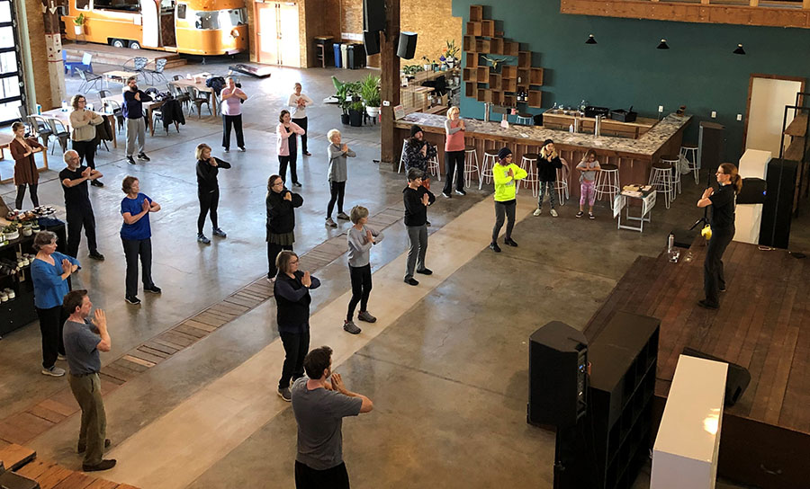 Outdoor Tai Chi class