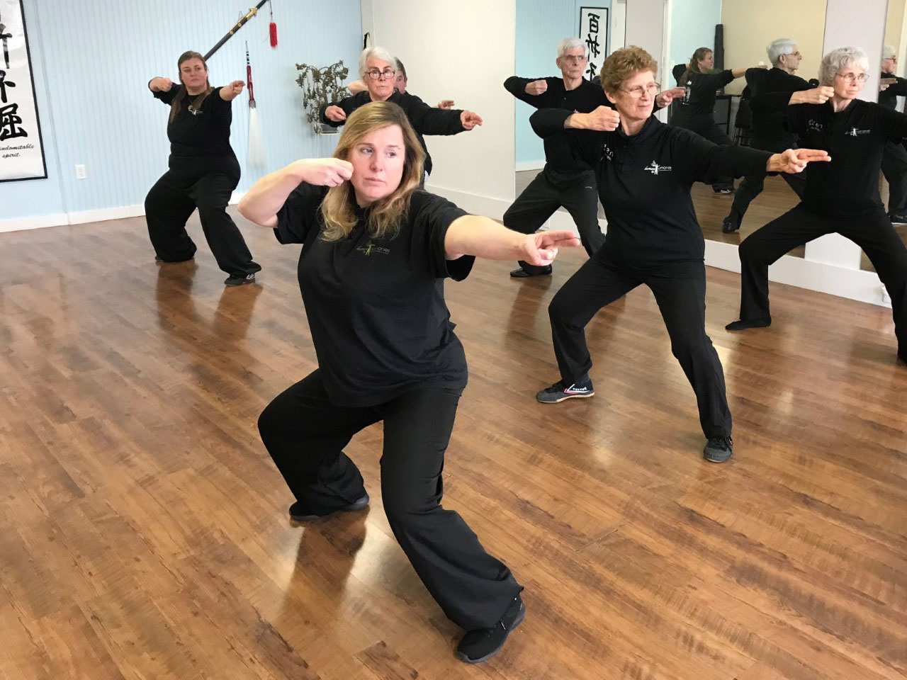 Students practicing Qi Gong